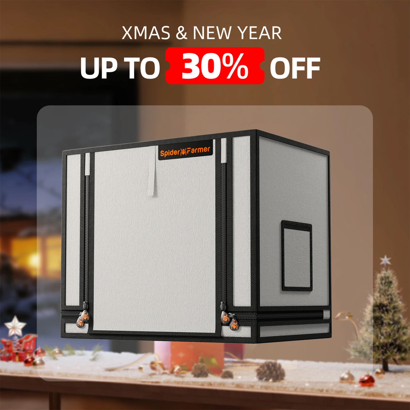 Spider Farmer 60 cm x 40 cm x 50 cm Mini-Wachstumszelt für den Innenbereich, 2000D Oxford-Stoff, Hydrokultur, Pflanzenklonen, Wachsen, siehe