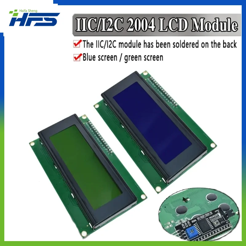 

IIC/I2C/TWI 2004 Serial Blue Green Backlight LCD Module for Arduino UNO R3 MEGA2560 20 X 4 LCD2004