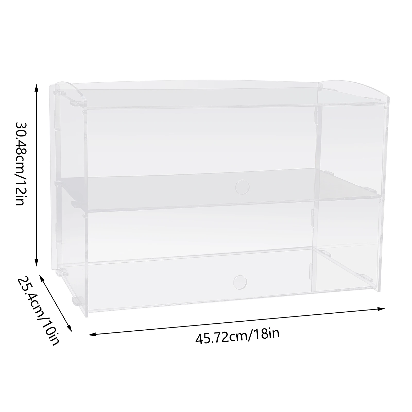 2 Tier Acrylic Countertop Dessert Display Shelf Display Case Bakery Pastry Display Case