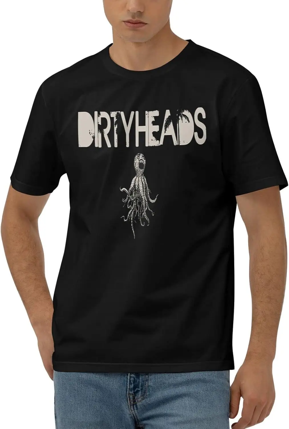 American Dirty Rock Heads Band T-Shirt Youth & Adult Big Boys Teen Mens Short-Sleeve T Shirts
