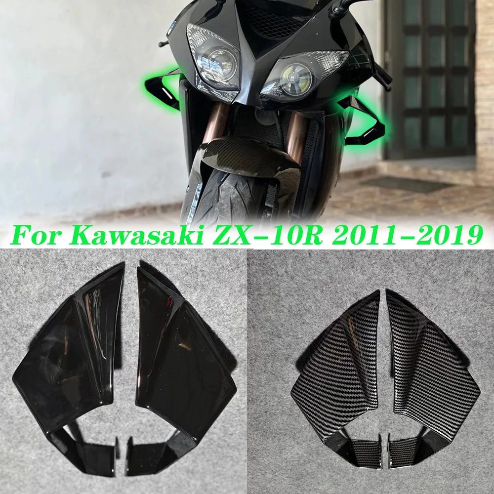 

For KAWASAKI ZX10R ZX-10R 2011-2019 Motorcycle Fairing Parts Kit Fixed Winglet Aerodynamic Wings Spoiler