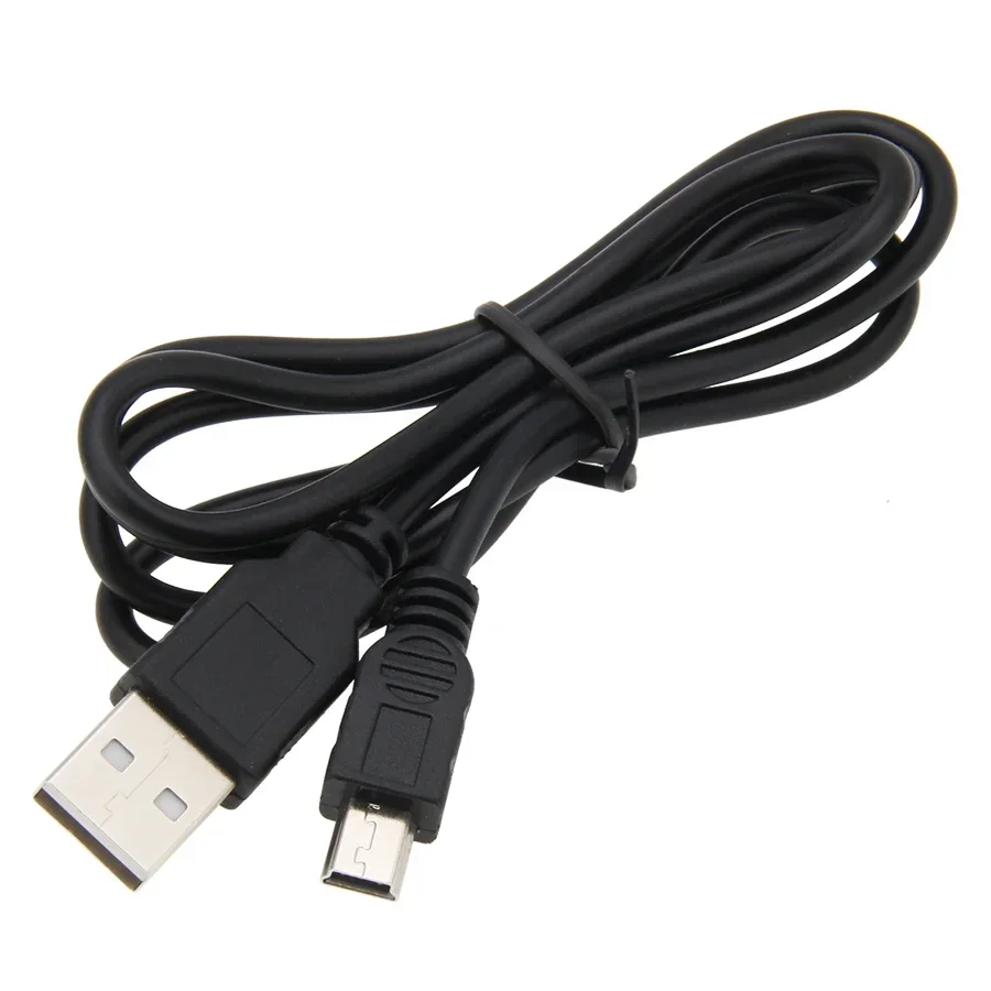Cable de carga USB 1000 A Mini B, cargador de datos macho de 5 pines, línea de carga para MP3, MP4, cámara GPS, color negro, 2,0 unidades por lote