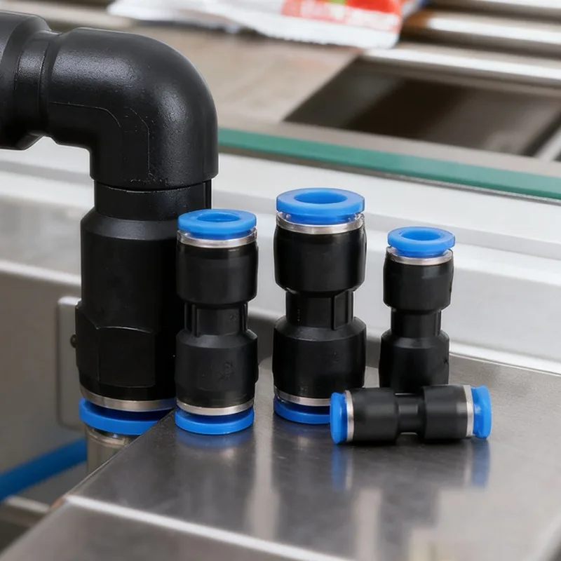 هوائي سريع موصل PU مستقيم من خلال موصل الخرطوم الهوائي ضاغط الهواء الاتصال السريع موصل هوائي 4/6/8/10/12 مللي متر #4