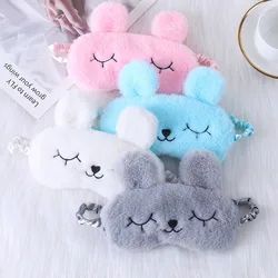 Cute Cartoon Rabbit Plush Sleeping Eye Mask Comfortable Sleep Mask Sleep Aid Traveing Home Shading Light Eye Cover Eyeshade