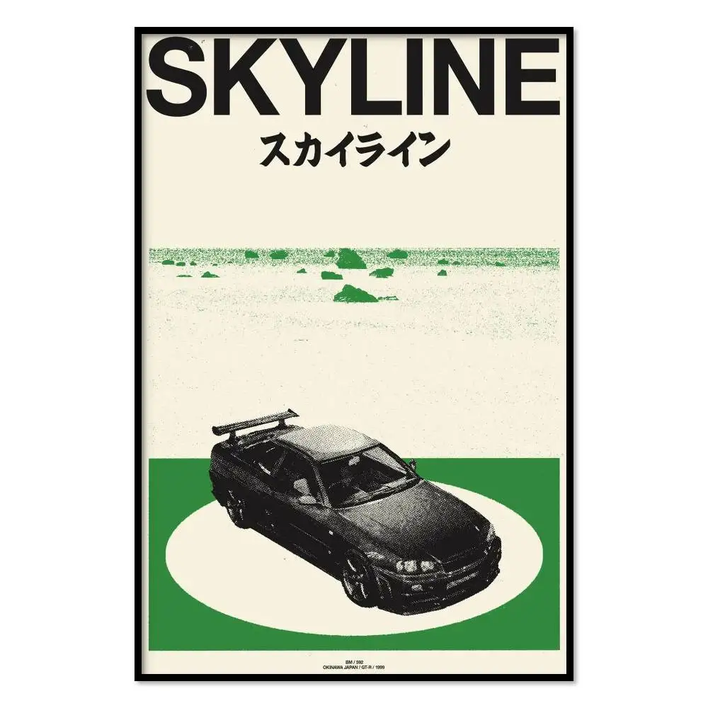 OKINAWA GT-R Poster Mural for Living Room Bedroom Wall Office Wall Decor Gift for Friends Unframed