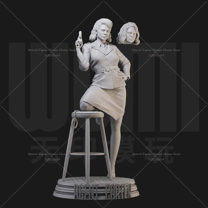 1/24 1/18 Scale Marvel The Avengers Strategic Legion Agent Carter Criminal Adventure TV Series 3D Resin Female Un-panited Model