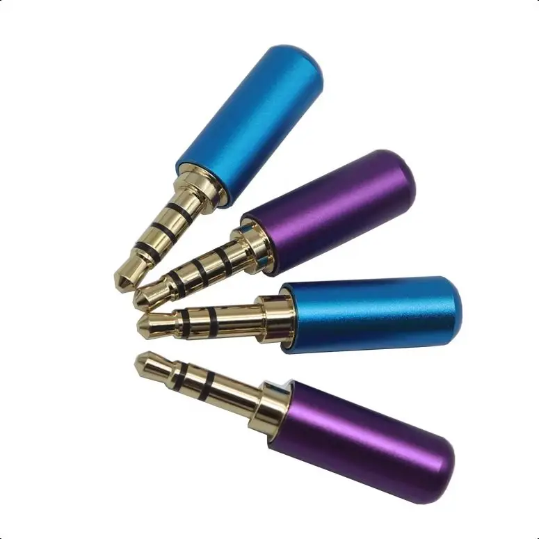 【5-2PCS】3.5mm 3 4 Pole Male Plug Stereo Audio Headphone Soldering Type Connector 3.5mm TRRS Audio Plugs Repair DIY Adapter view 2