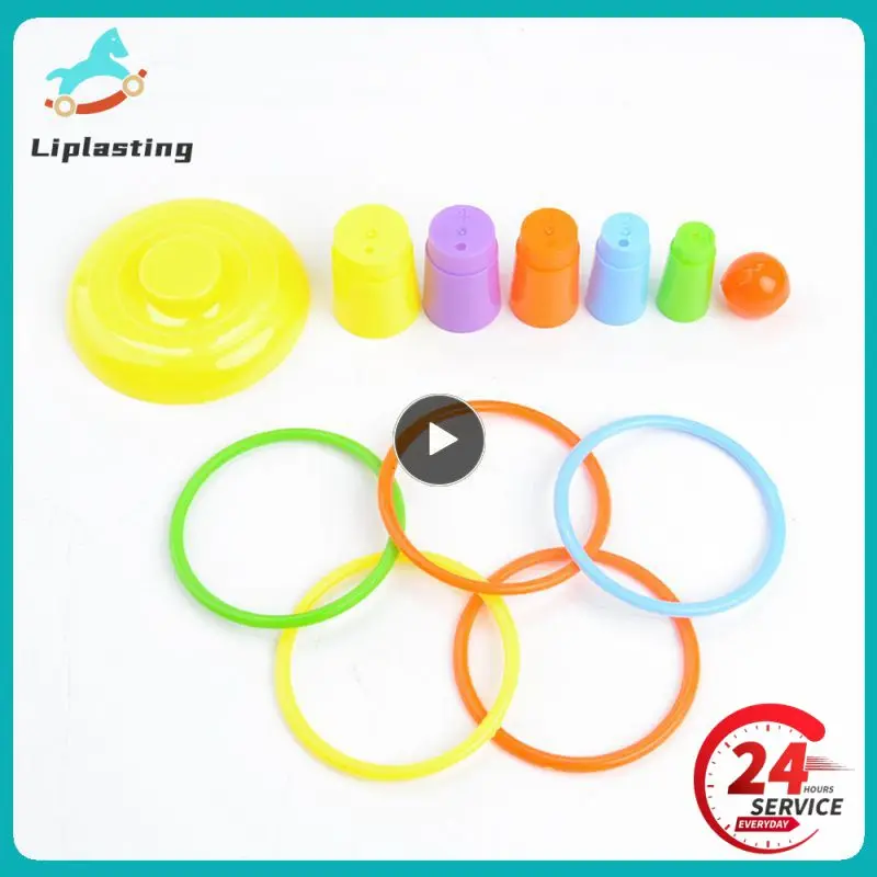 

Children Throw Circle Game Ferrule Stacked Toys Fun Indoor Outdoor Parent-Child Interactive Circle Layers Early Education Gift