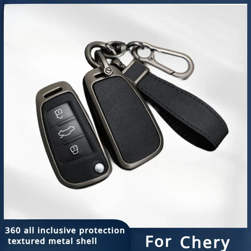 

Zinc Alloy Car Key Case For Chery ARRIZO7 E3 E5 A3 A5 Tiggo 2 3 5 3X Fulwin2 Eastar 3 Buttons Keyless Protect Cover Accessories