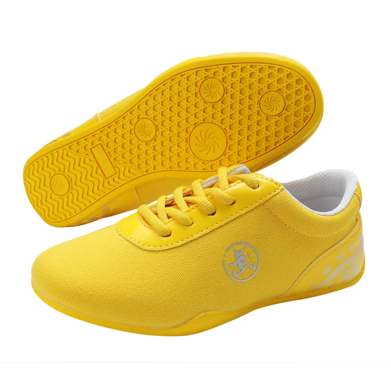 Fitness Tai Chi Shoes Soft Soled Kung Fu Performance Training Shoes Canvas Karate Martial Arts Shoes SPORTS Taekwondo Cloth Shoe
