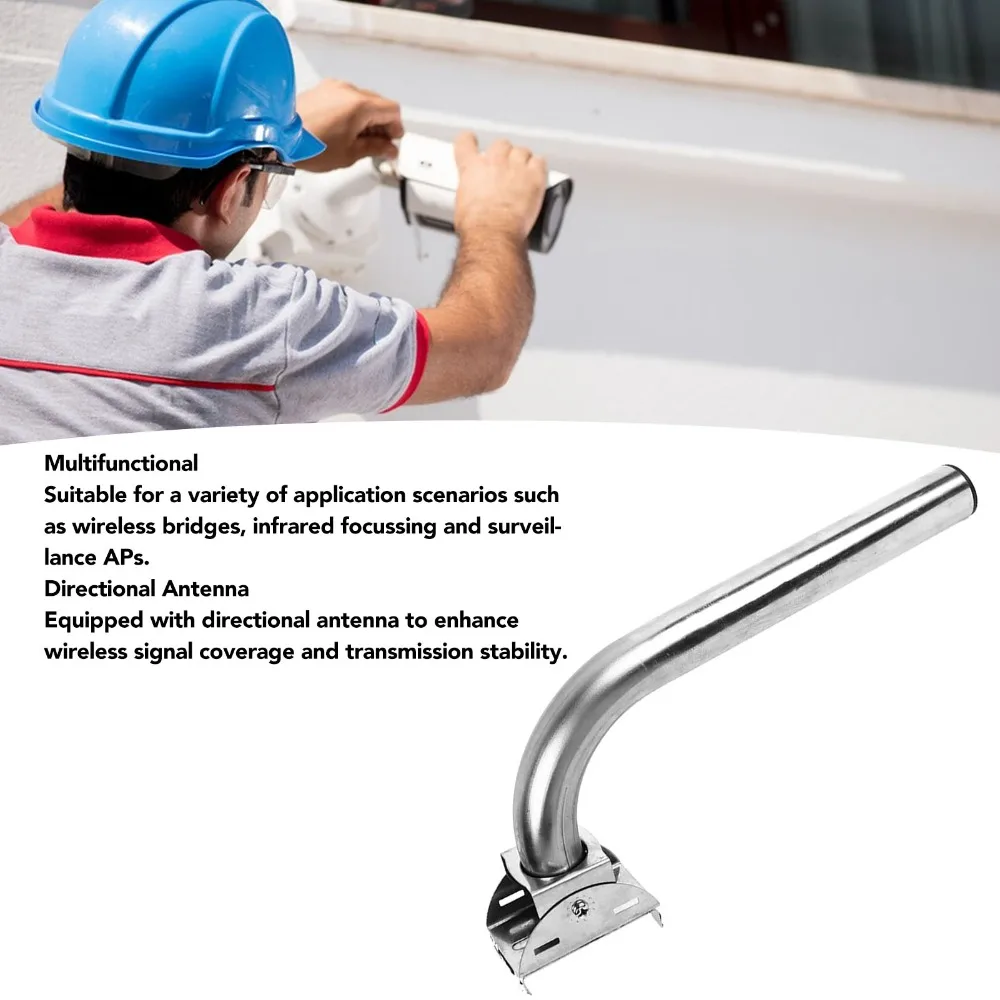 Pole and Wall-Mounted Weather Station Mounting Pole Adjustable Solid Antenna Mounting Bracket Wall Mount Bracket