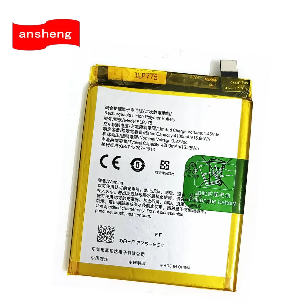 Original 3.87V 4100mAh BLP775 Battery For OPPO Realme X50 X3 Super ZOOM Cellphone