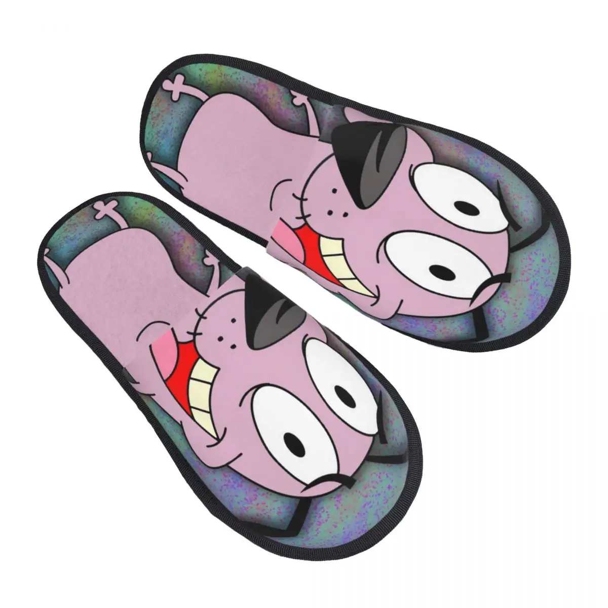 

Custom Cute C-Courage The Cowardly Dog Memory Foam Slippers Women Comfy Warm House Slippers