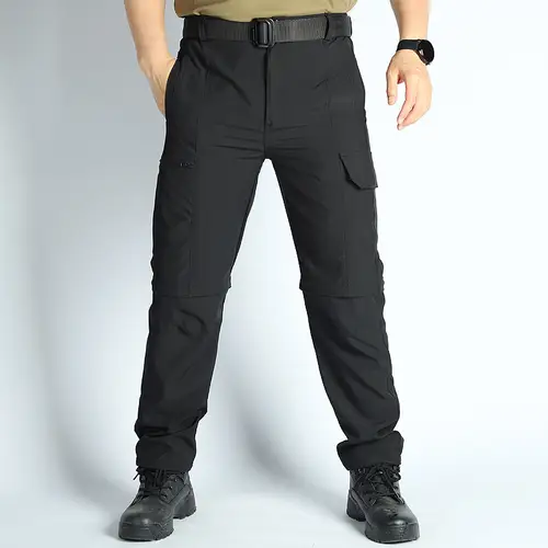 New Men's 2-in-1 Convertible Tactical Pants, Quick-Dry Zip-Off Training Trousers, Summer Multi-Functional Long Shorts - Image 6