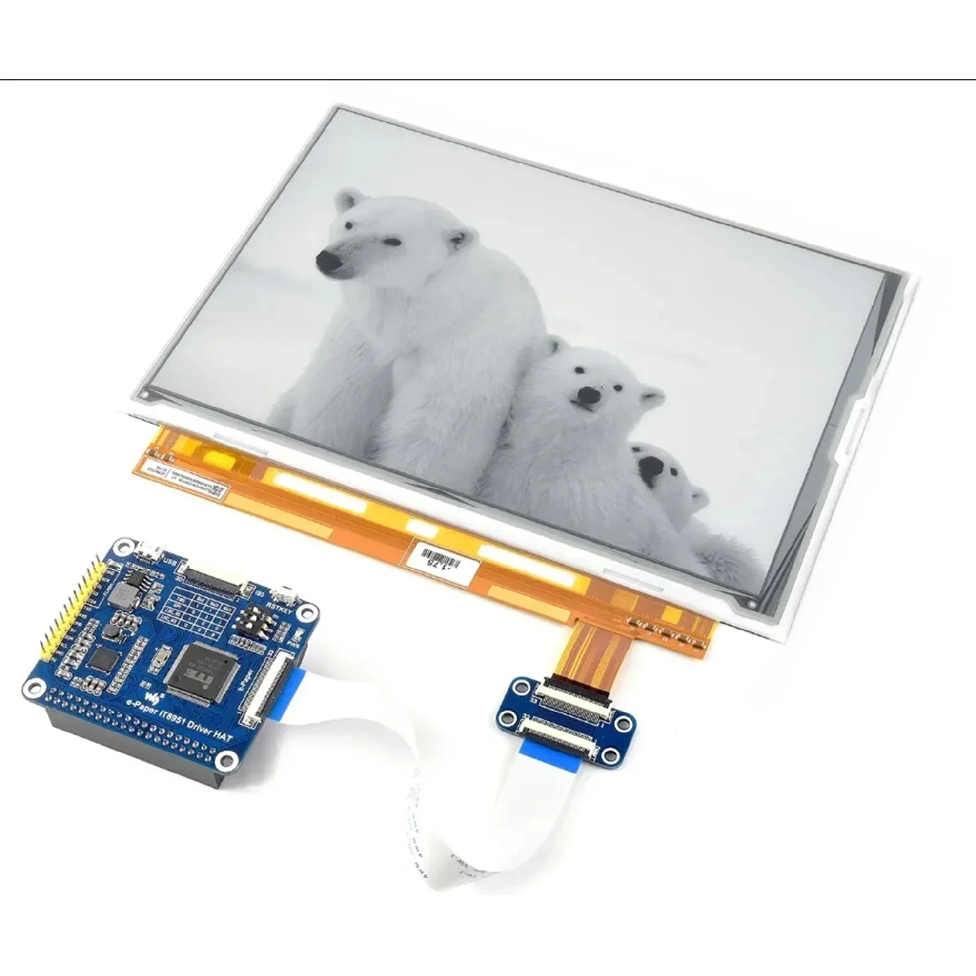 Chapéu com tela de tinta eletrônica Raspberry Pi de 9,7 polegadas