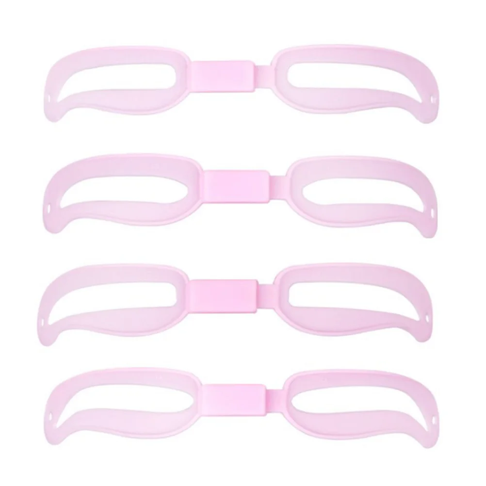 5 Sets Reusable Eyebrow Stencils Handheld Grooming Tool For Natural Woman Lady Pink Makeup Accessories