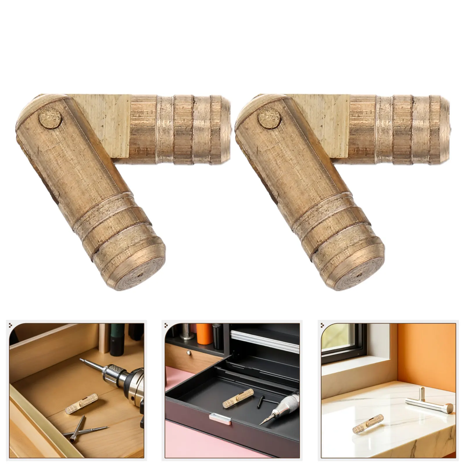 20Pcs Premium Brass Barrel Hinges 20x4mm Concealed Invisible Round Hinges for Small Woodworking Jewelry Making Hidden