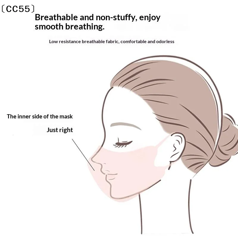 100pcs Face Masks Japanese Style 3D Face Mask Adult Disposable Breathable Masks〔CC55〕