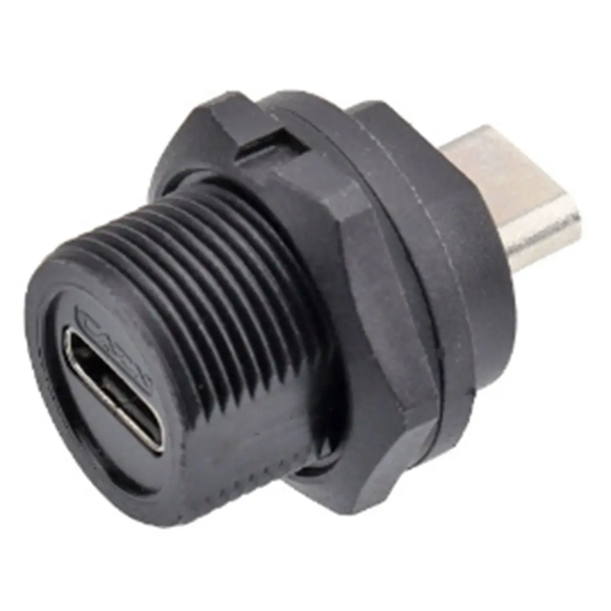 5 Pack Waterproof USB Type-C Female to Female Panel Mount Connector