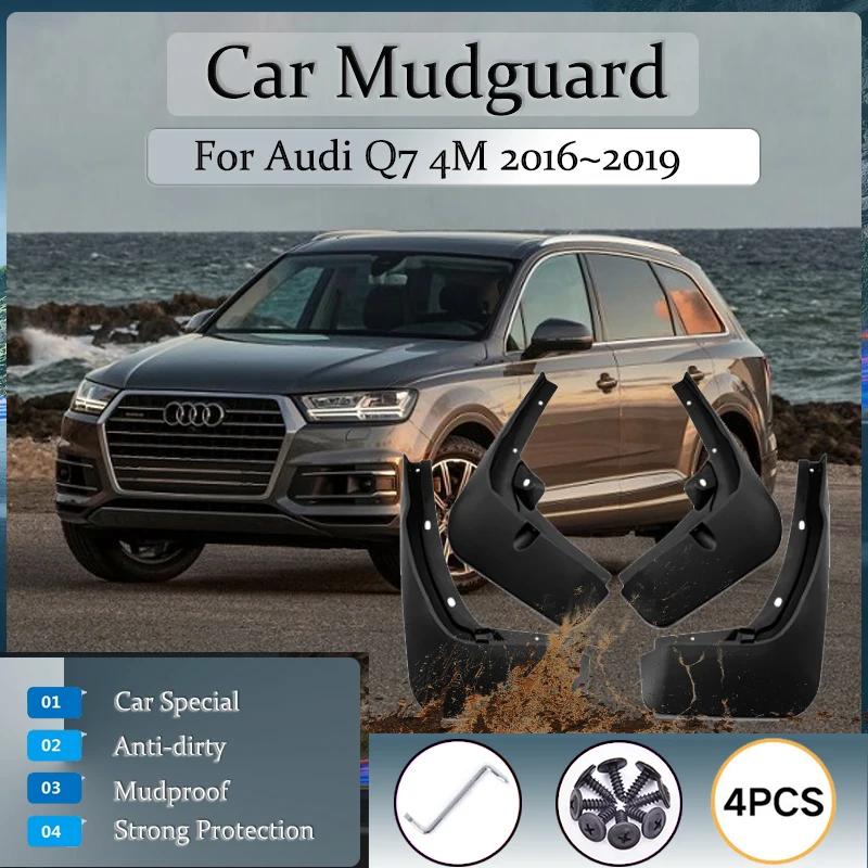 

_ Для Audi Q7 Sport 4M MK2 2016 2017 2018 2019, антифриз, Muds, передние колеса, брызговики, брызговики, автомобильные аксессуары