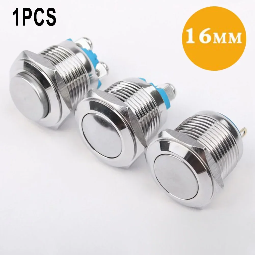 

Brand New Switch Push Button 18mm Head Diameter 3-220V IK09 Normally Open Waterproof 1 A 16mm Installation Size