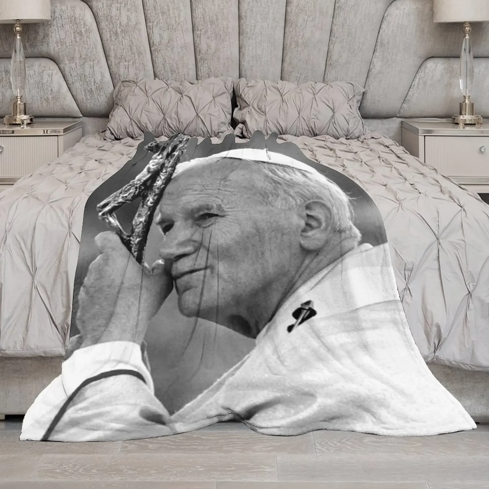 Papa John Paul II coperta da tiro coperta per bambini coperta polare