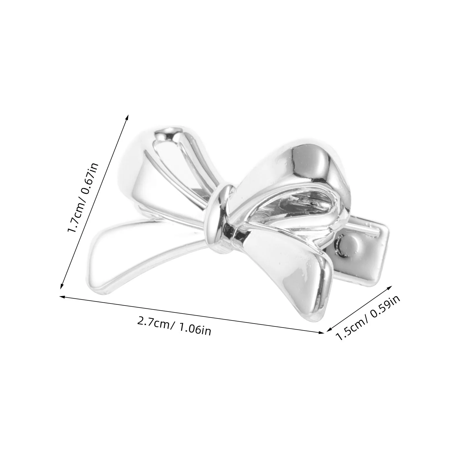 60 قطعة مقاطع الشعر Bowknot الفضة دبابيس الشعر الصغيرة الأنيقة للنساء الفتيات الانفجارات الصغيرة مخلب كليب الزفاف حفلة موسيقية اكسسوارات #2