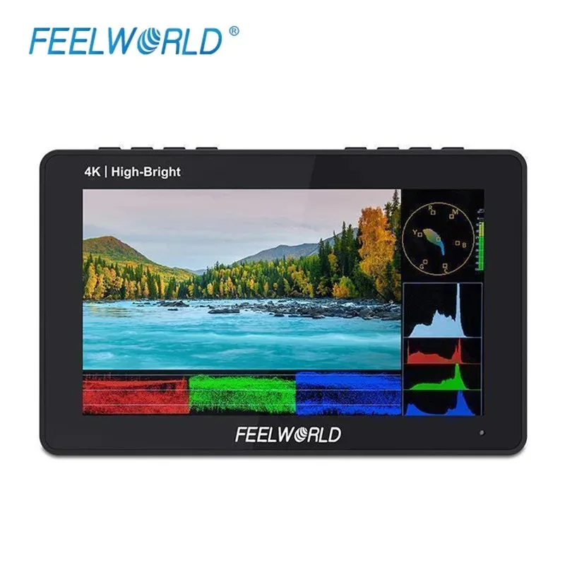 

FEELWORLD F5 PROX 5.5 Inch 1600nit High Bright Touch Screen DSLR Camera Field Monitor 4K HDMI F970 Install and Power Kit