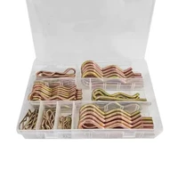 70 Uds. Pasadores divididos elásticos tipo B de acero con resorte, pasadores ondulados, pasadores en forma de R, pasadores a presión dD, pasadores de bloqueo de horquilla, pasadores de chaveta para Anti