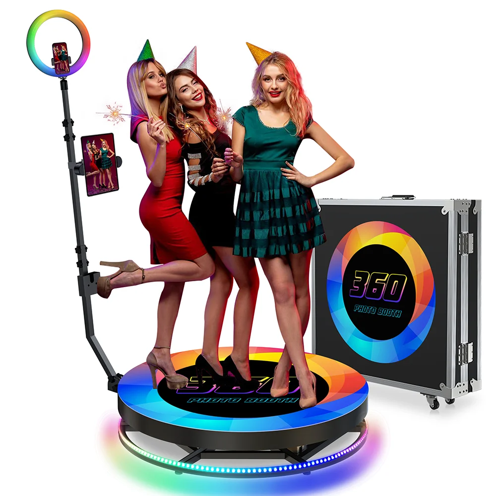 

Portable 360 Photo Booth Automatic Rotating Selfie Cabin 360 Photo Booth Machine for Party