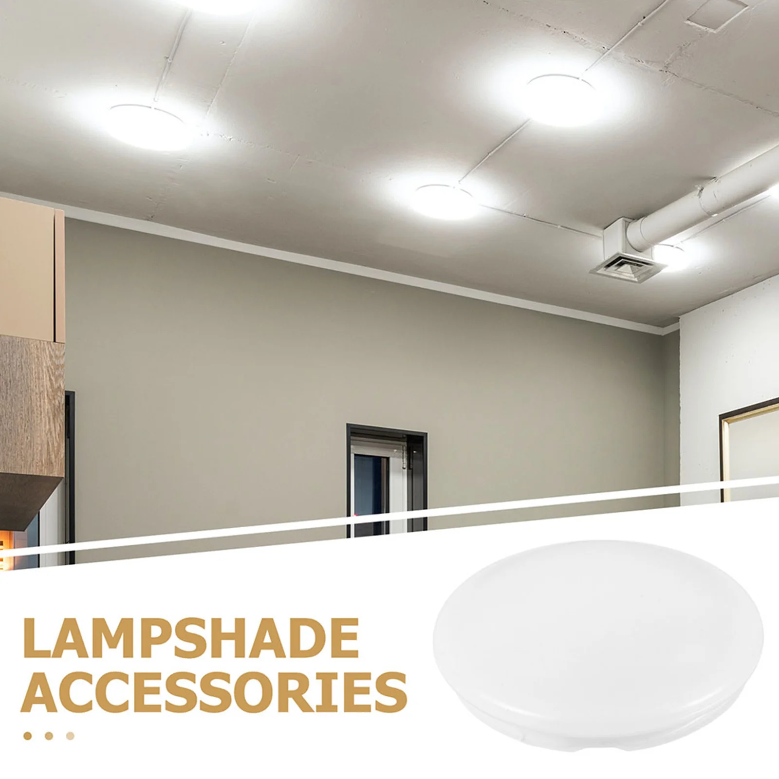 

2Pcs Ceiling Light Covers Round PVC Ceiling Lamp Shades Easy Install Bedroom Balcony Kitchen Bathroom Replacement Fixture Covers