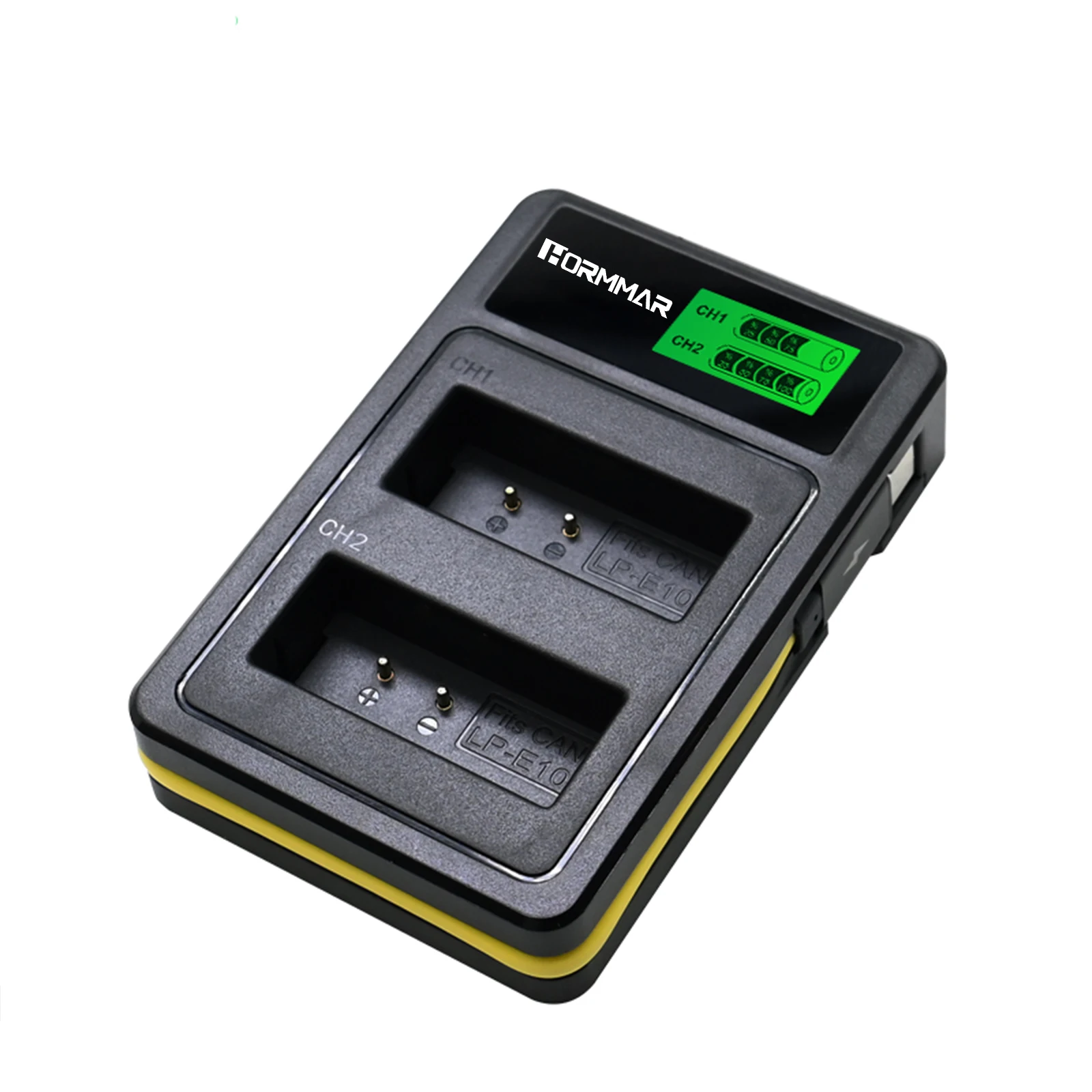 LP-E10 Dual-Slot Camera Battery Charger Suitable for Canon EOS Rebel T3, T5, T6, T7, 1200D, 1300D, 2000D, 3000D