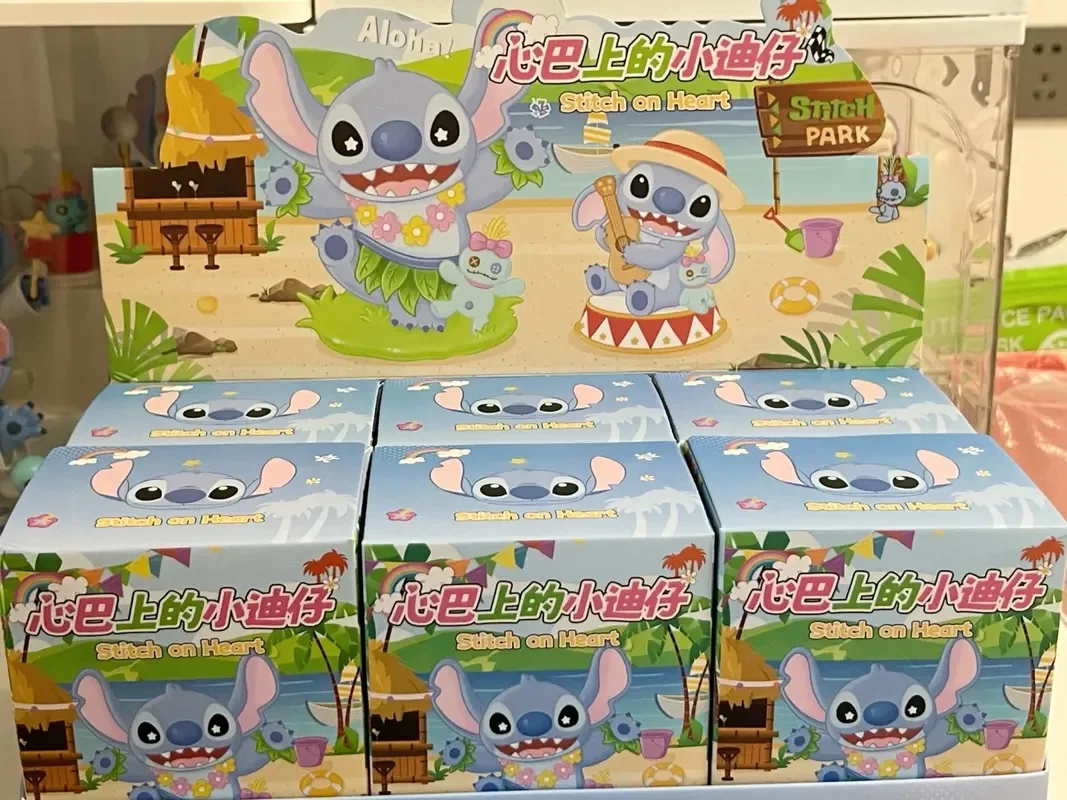 

Новая серия Stitch On Heart, слепая коробка Лило и Стич, периферийные устройства, креативная модная игровая кукла, украшение для рабочего стола, коробка-сюрприз, подарок
