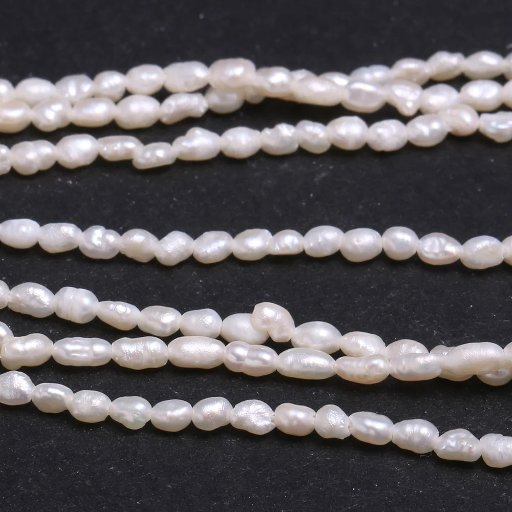 High Quality Natural Freshwater Pearl Beads Rice Shaped Mini Pearls for Jewelry Making DIY Charms Necklace Bracelets Accessories