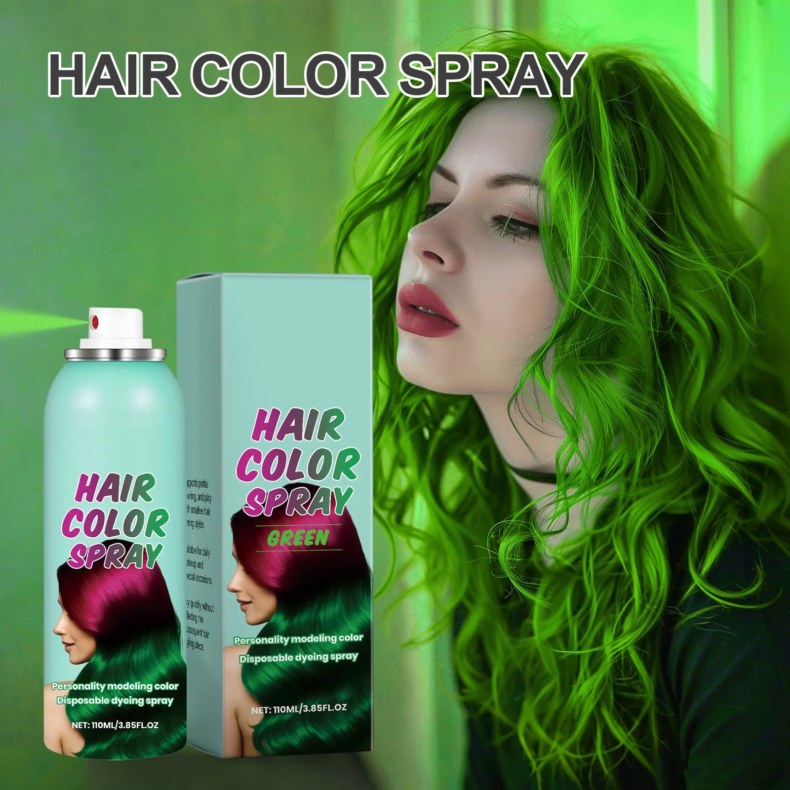 

Temporary Hair Dye Spray Short-Term Color Repair Hair Spray Hair Cream No Bleaching Required Easy To Use For Party Coloring