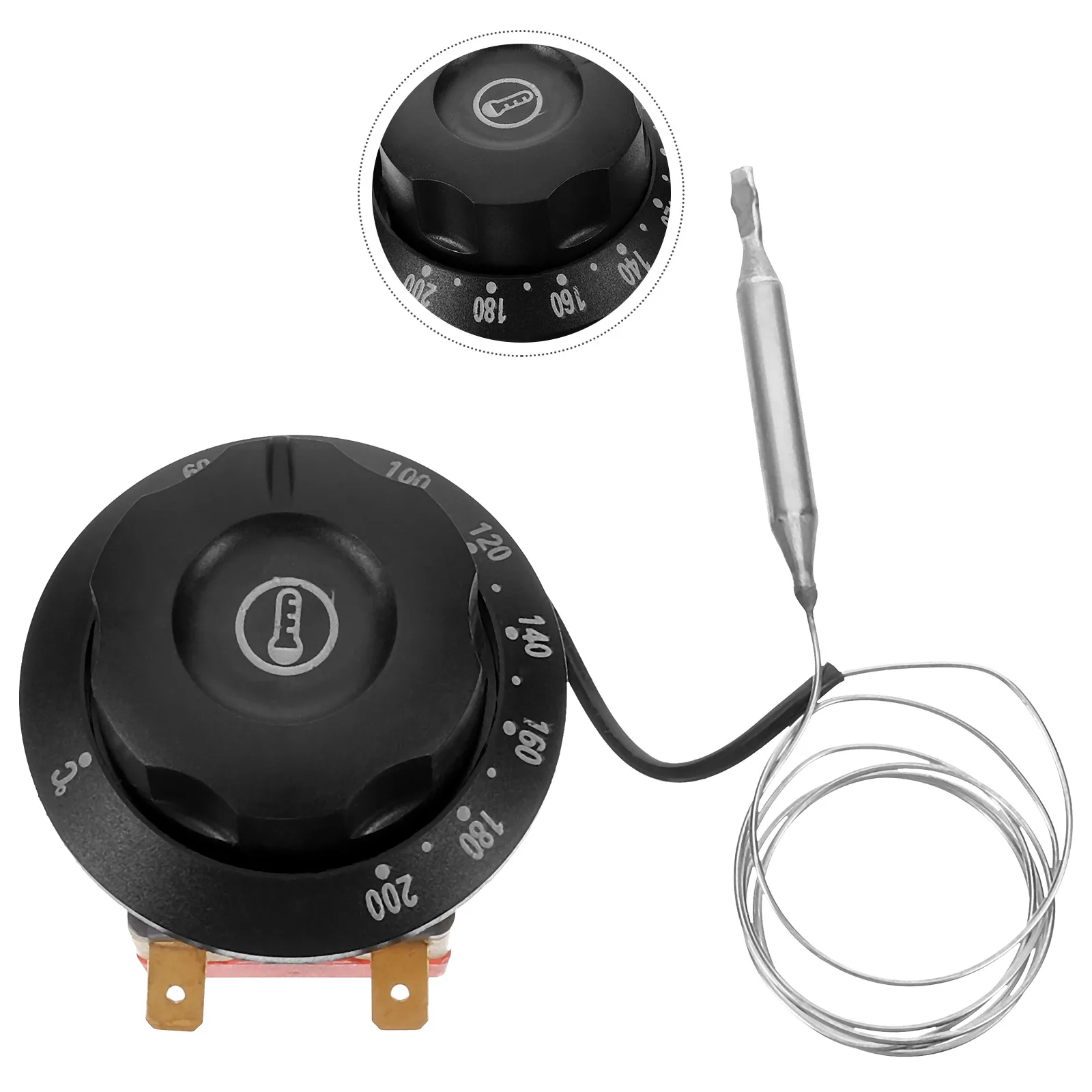 Thermal Control Thermostat Knob Replacement Temperature Controller Air Fryer Oven for Range