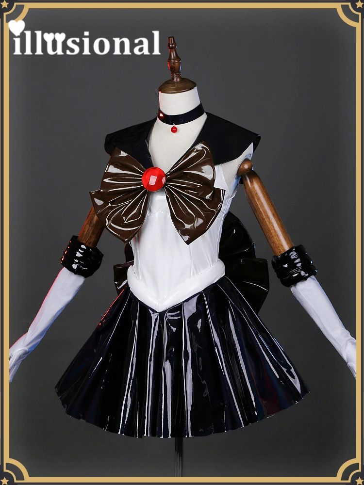 illusional Anime Sailor Moon 30th Sailor Pluto Meiou Setsuna Cosplay Costume Dress Anime School Uniform skirt