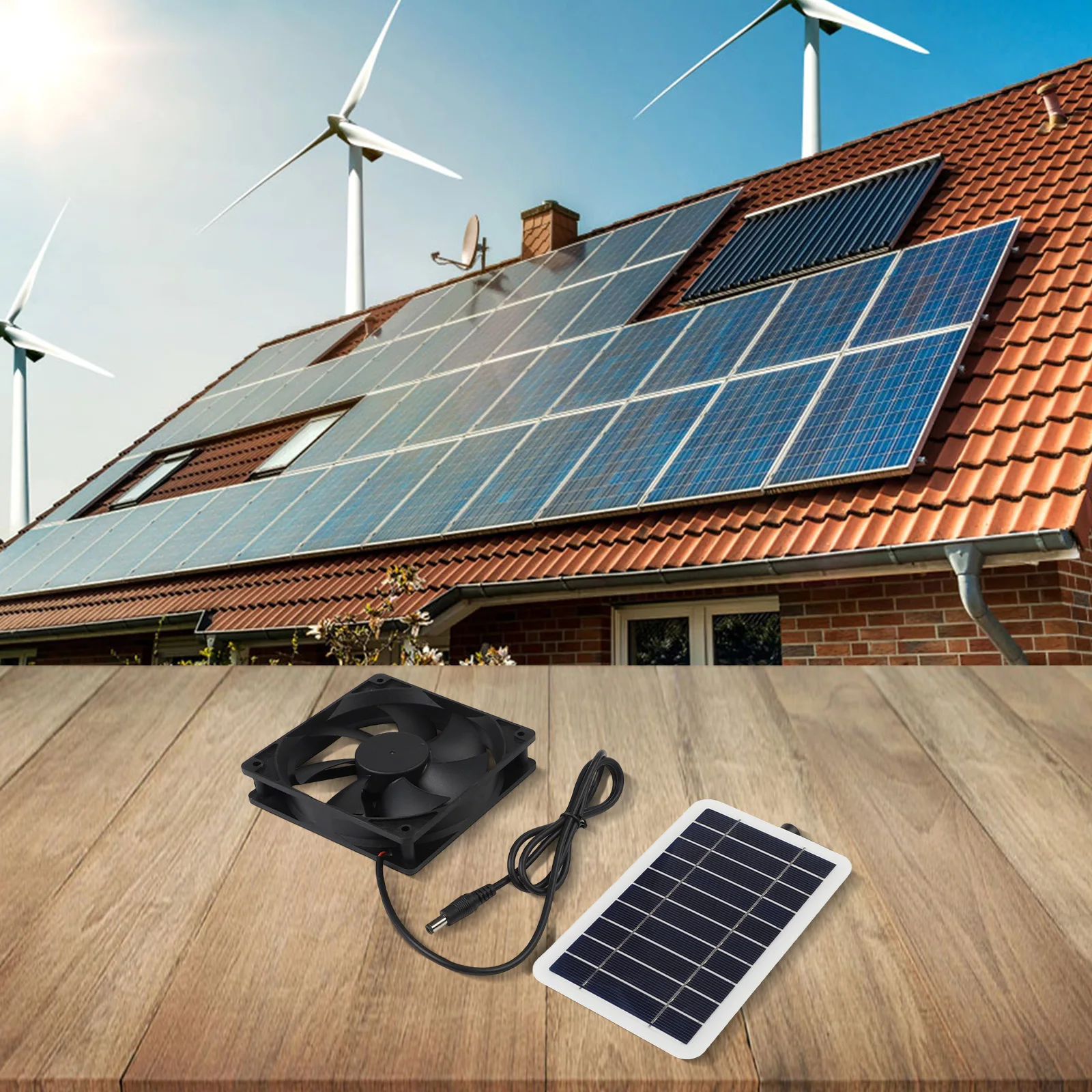 

1 шт., вентилятор с солнечной панелью, 2 Вт, поликристаллический кремниевый вентилятор, вытяжной вентилятор, чердак, солнечная панель для автофургона, 2 Вт, 5 В, вентилятор, вентилятор