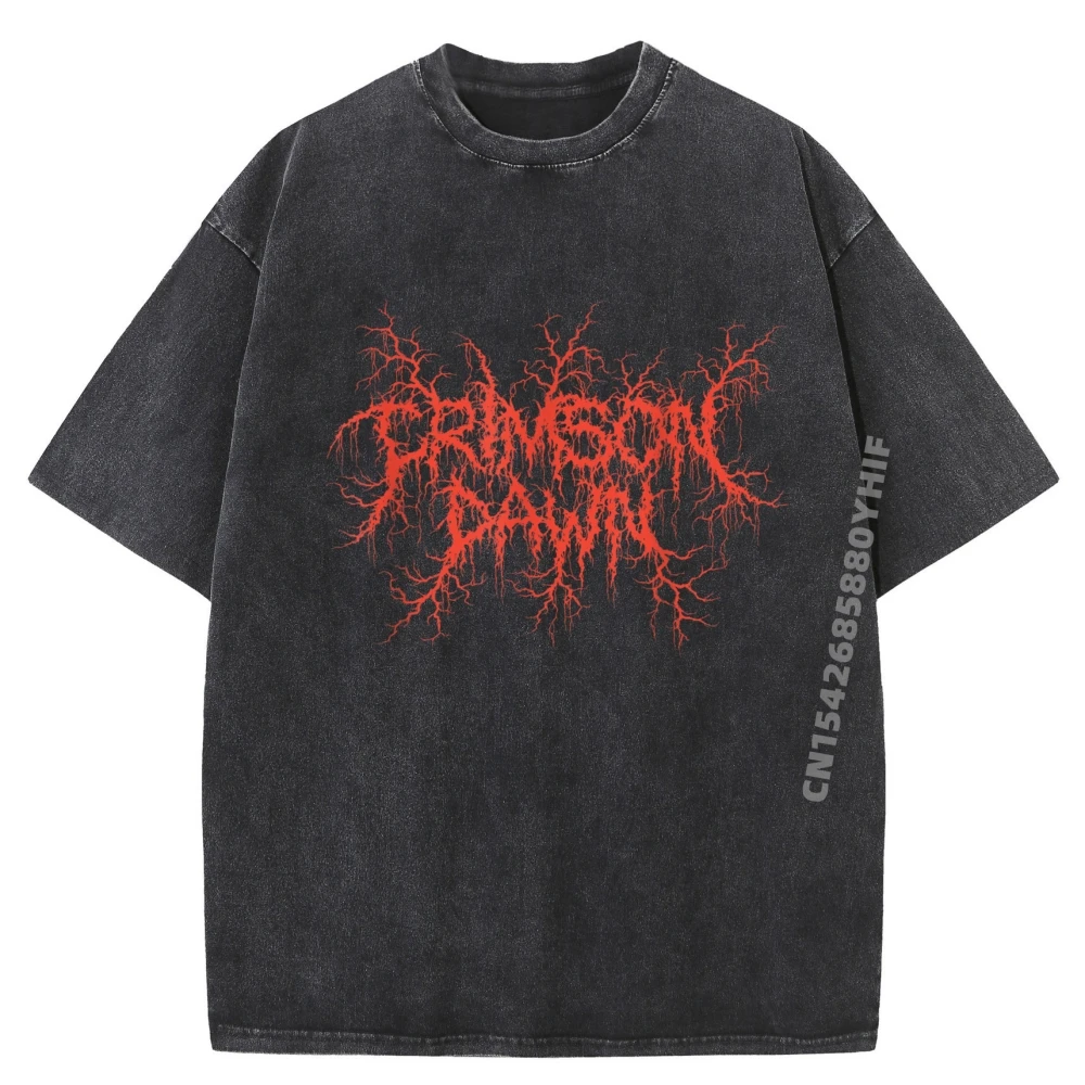 

Crimson Dawn Graphic Shirts Men's Clothing Deals Luxury Designer Breathable Funky Washed Shirt Printed Clothes