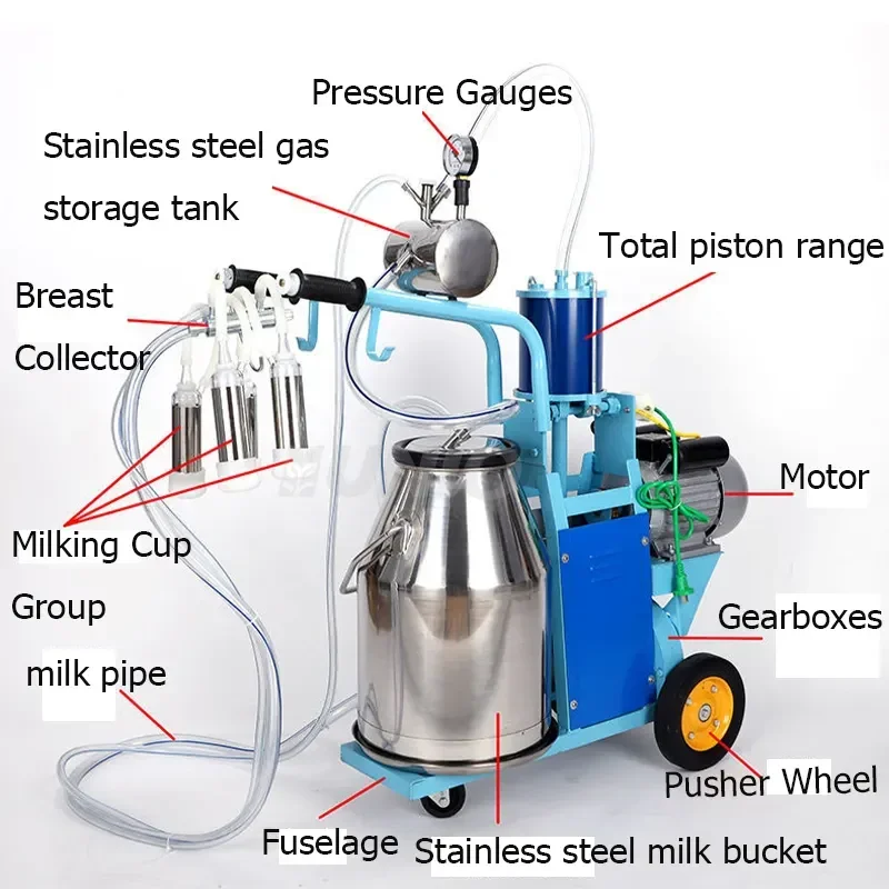 for lzyMilking Equipment With Price Cows Farms Or Daily Family 14L Single Cow Milk Sucking Machine Milk Machine For Dairy Farm