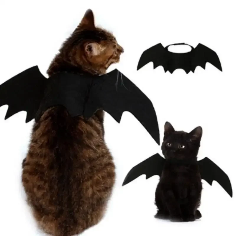 Creative Halloween Cute Pet Clothes Black Bat Wings Harness 