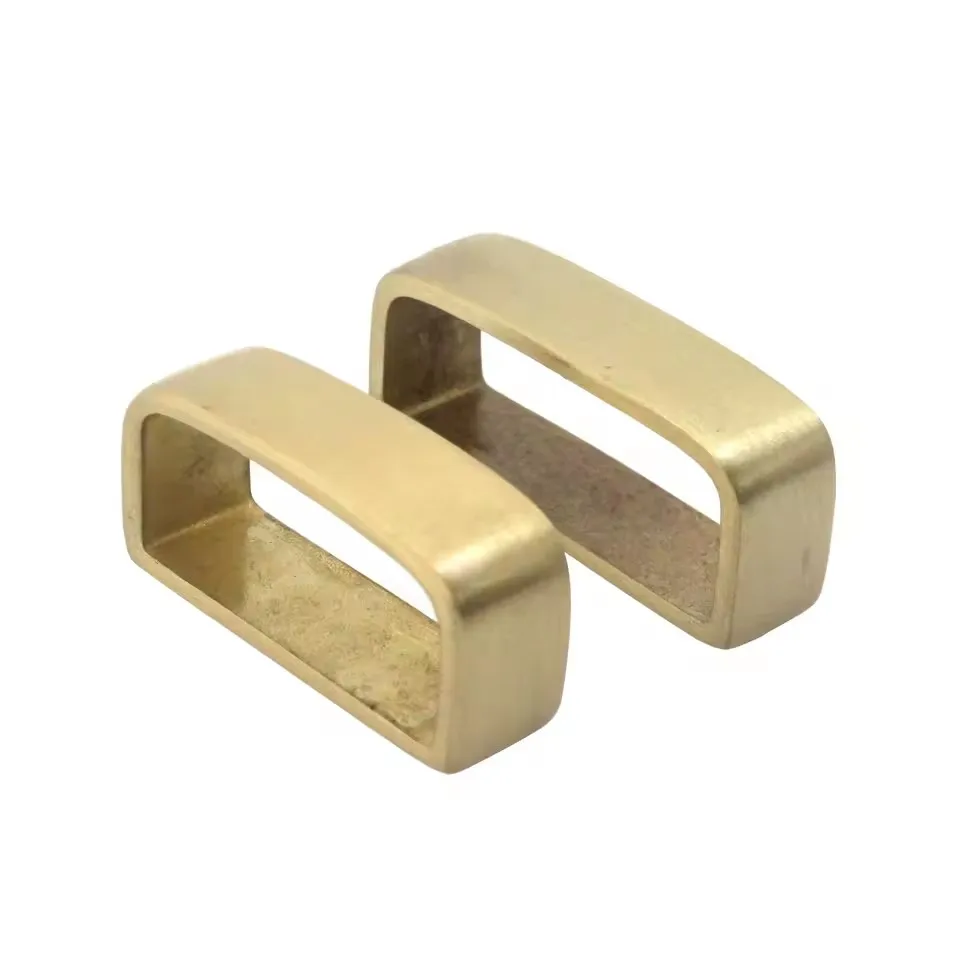 Brass Belt Keeper Dee Ring Belt Strap Loop Ring Buckle Parts for Leather Craft Bag Strap Belt 35mm