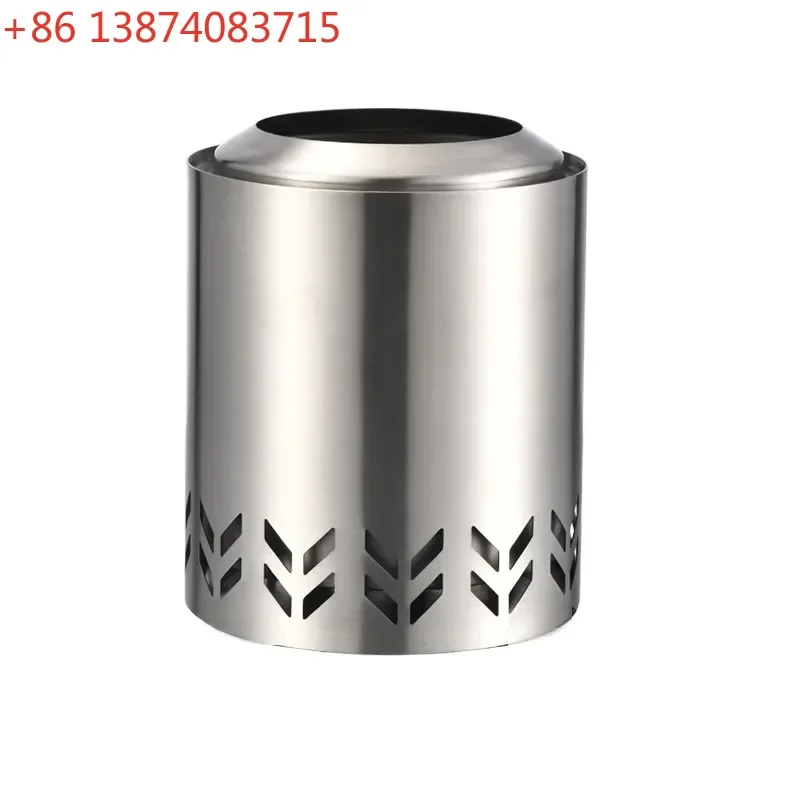 Outdoor Stainless Steel Smokeless Wood Burning Stove Portable Camping Fire Pit For Patio Courtyard Heating
