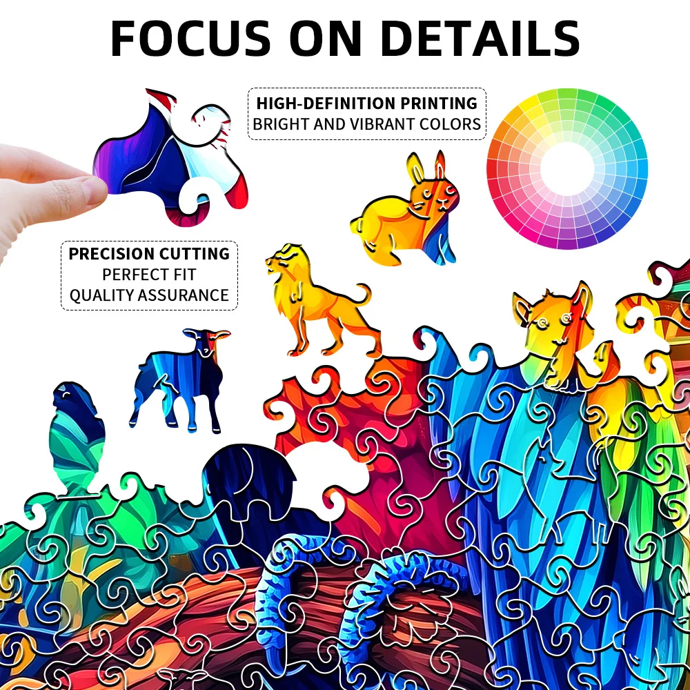 لغز خشبي فاخر على شكل ببغاء استوائي وزهرة |   فن نابض بالحياة مصنوع يدويًا |   لعبة تحدي العقل للبالغين والأسرة |   Exqui