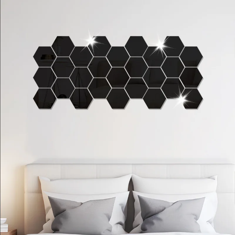 36Pcs Acrylic Mirror Wall Sticker Home Decor DIY Living Room Bedroom Background Wall Home Decoration Mirror Wall Sticker Gifts