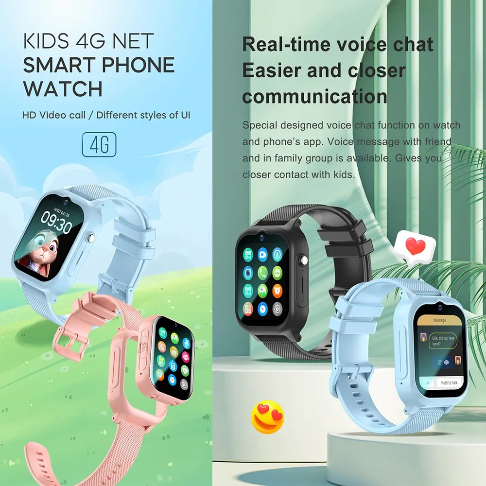 Original 4G Smart Watch Kids GPS WIFI Video Call SOS Child 700mAh Battery Smartwatch Camera Monitor Tracker Location Phone Watch