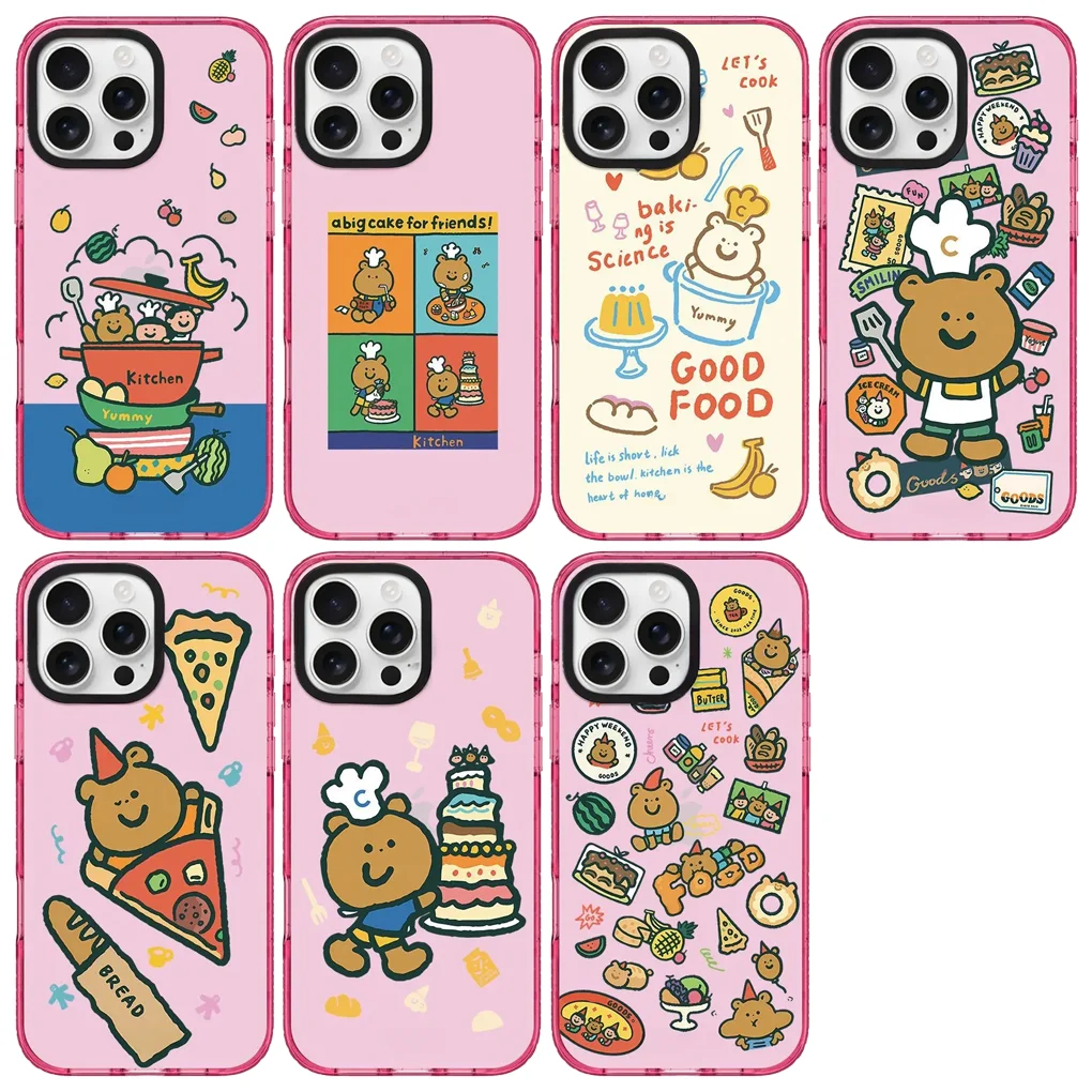 

Cartoon Kitchen Pink Star Border IPhone 14 15 16 Pro Max Case - Protective IPhone Case
