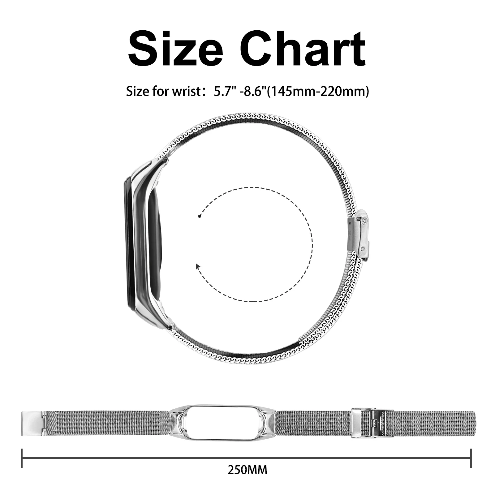 Xiao mi Mi 밴드 용 팔찌 스트랩 6 5 4 3 금속 시계 밴드 Mi lanese for Mi Band 4 3 손목 밴드 손목 벨트 Smartwatch 액세서리