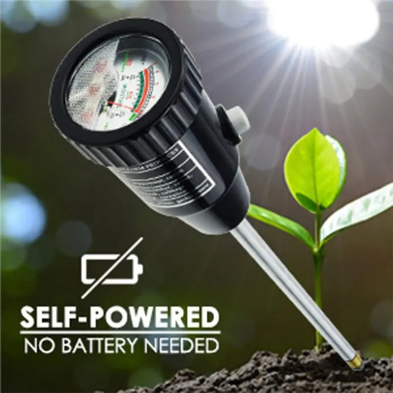 BOFO Soil Moisture Tester Waterproof With Long Electrode Probe& PH Measurement Functionality