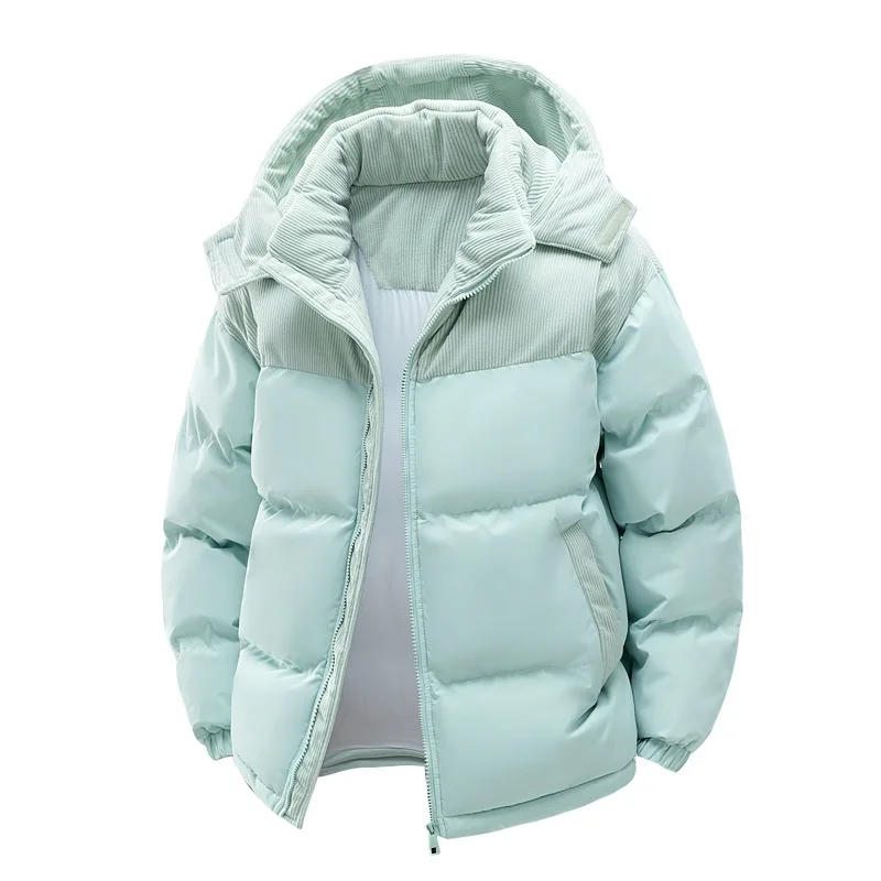 Men's Winter Thickened Cotton-Padded Jacket with Fleece Warm Cold-Proof 2025 Trendy Cotton-Padded Coat for Men